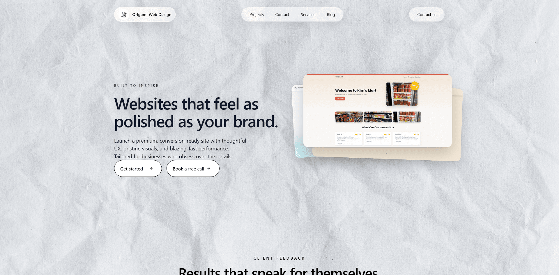 OrigamiWebDesign - Landing
