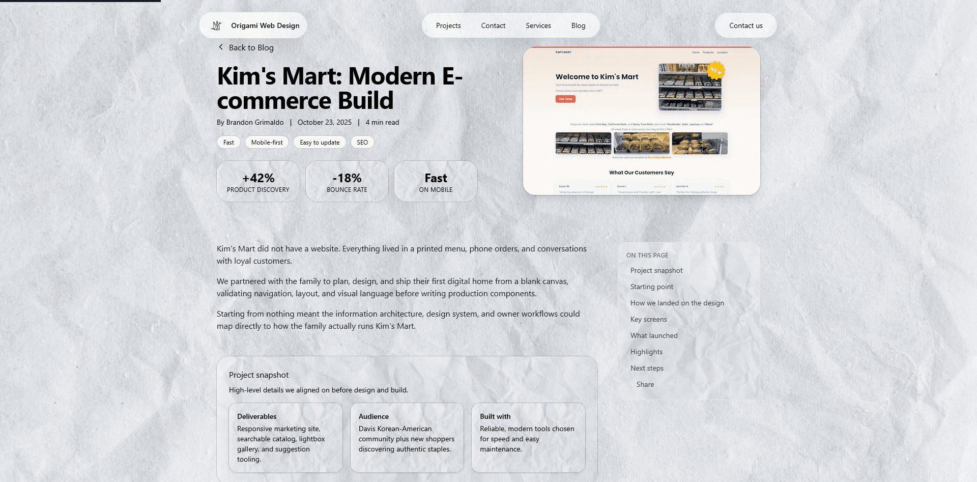 OrigamiWebDesign - Portfolio