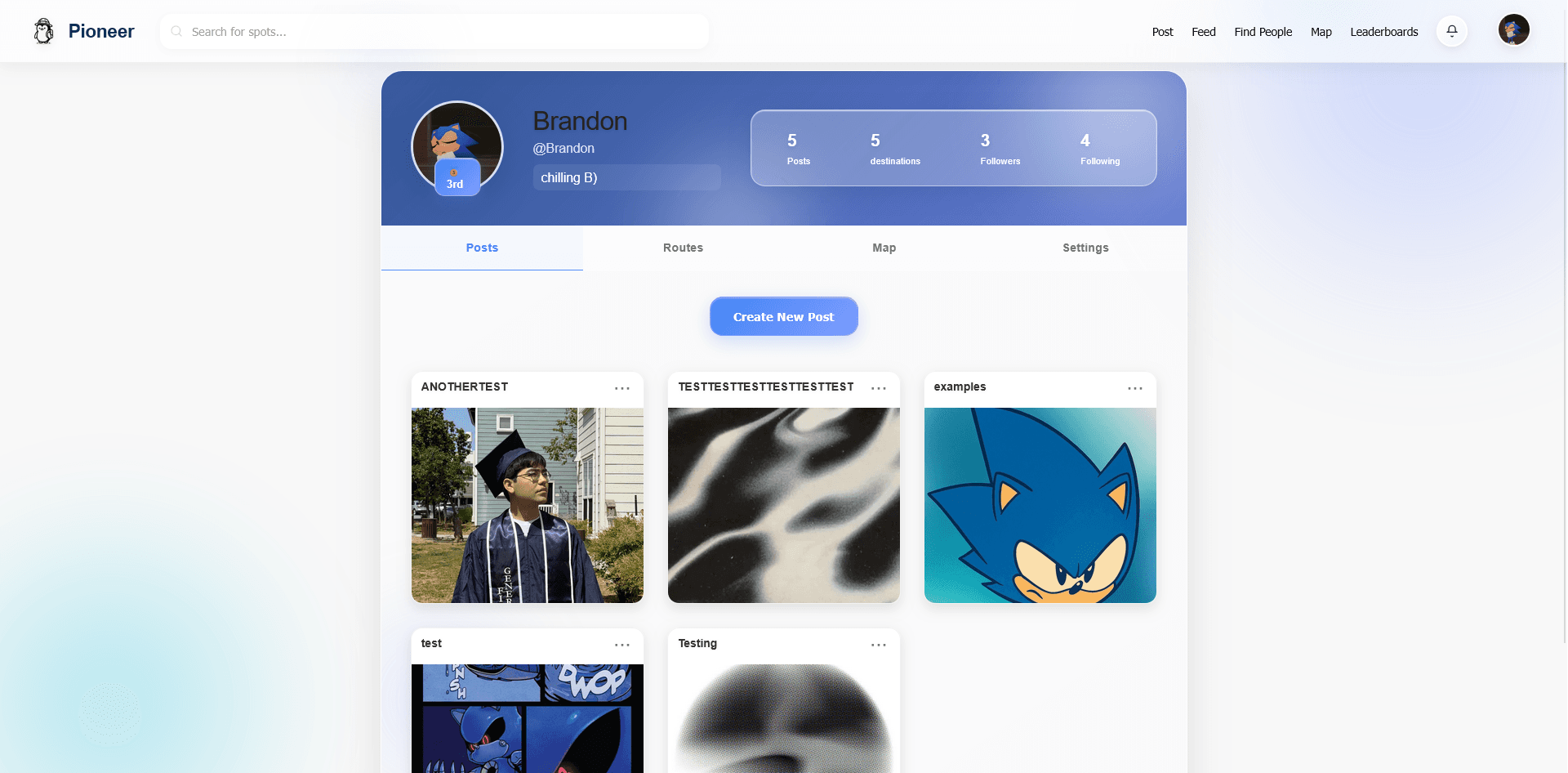 Pioneer - Route Details